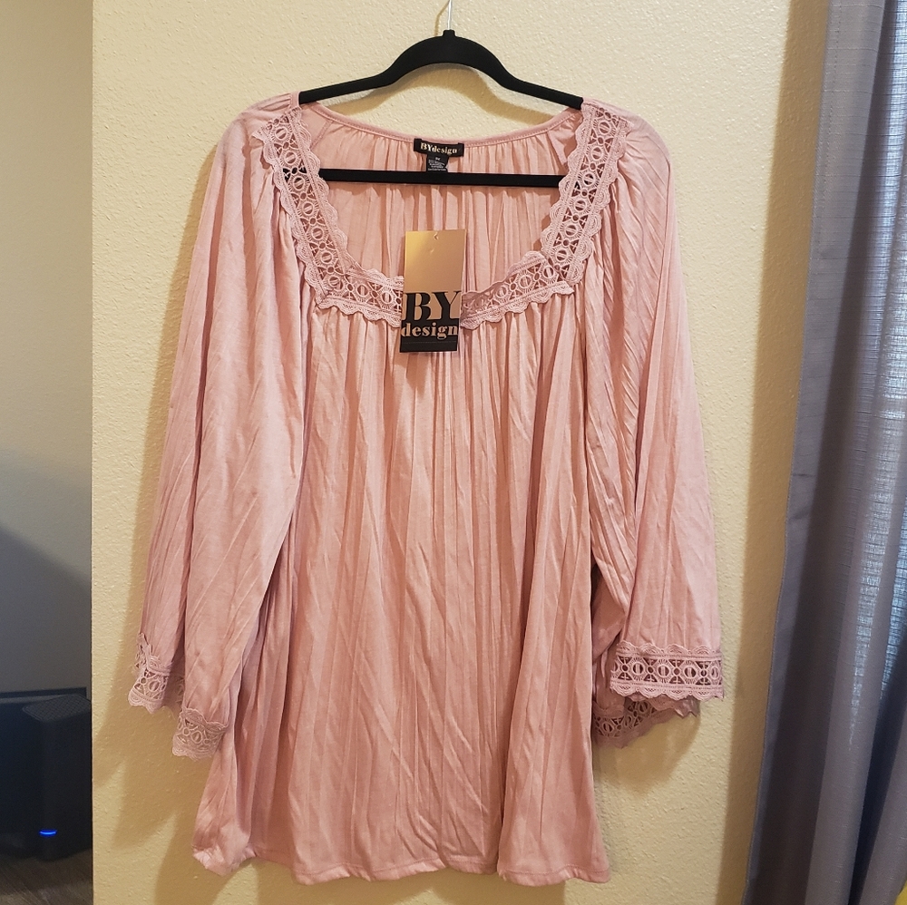 Bydesign Women's Plus Size Pink Top